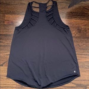 Black strappy workout top